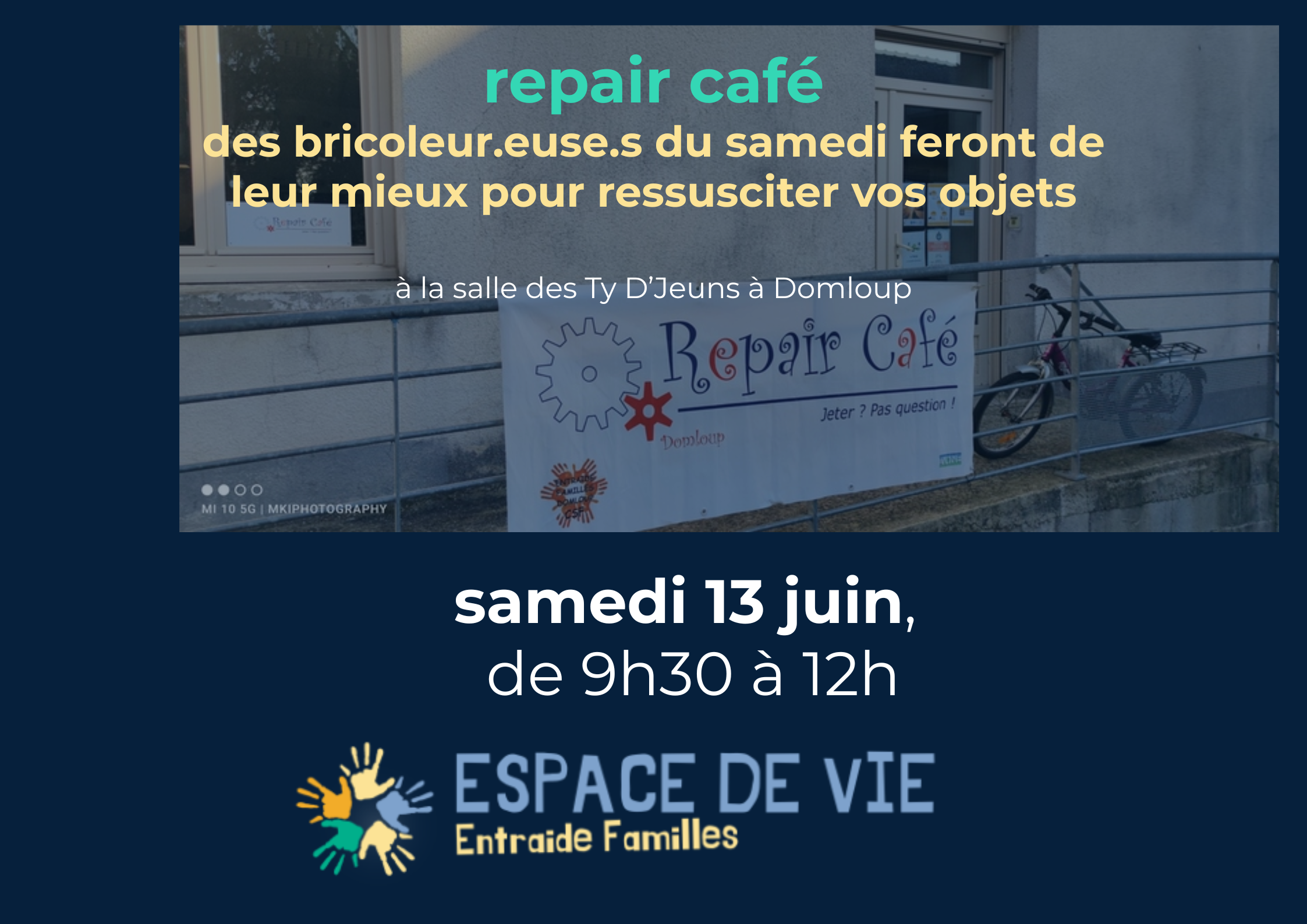 Dernier Repair café avant l&rsquo;été ce samedi 13 juin