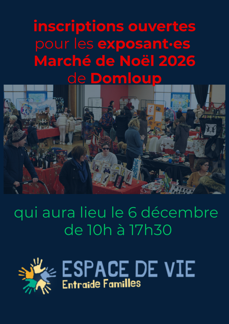 Inscriptions pour les exposant·es au marché de Noël de Domloup